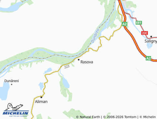 Mappa MICHELIN Rasova - ViaMichelin