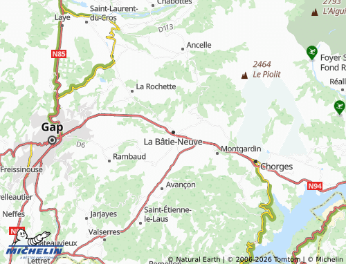Carte MICHELIN La Bâtie-Neuve - ViaMichelin