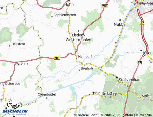 MICHELIN Hamdorf map - ViaMichelin