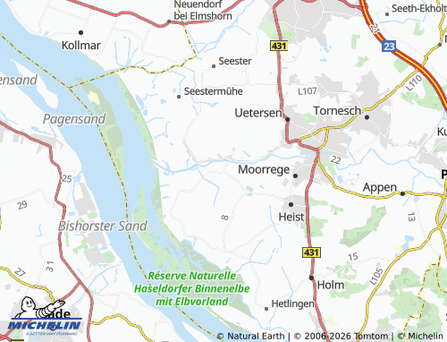 MICHELIN Klevendeich map - ViaMichelin