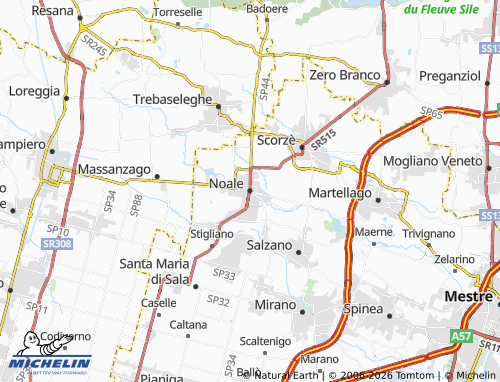 Mapa MICHELIN Noale - ViaMichelin