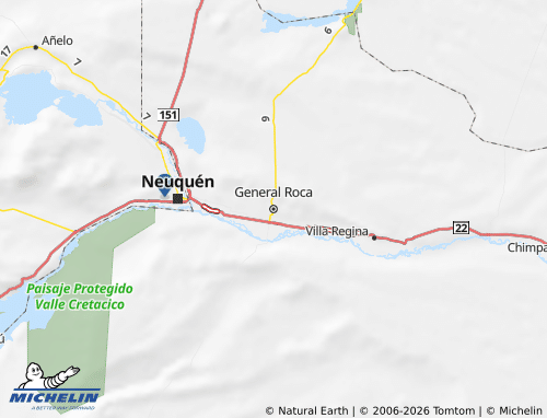 MICHELIN General Roca map - ViaMichelin