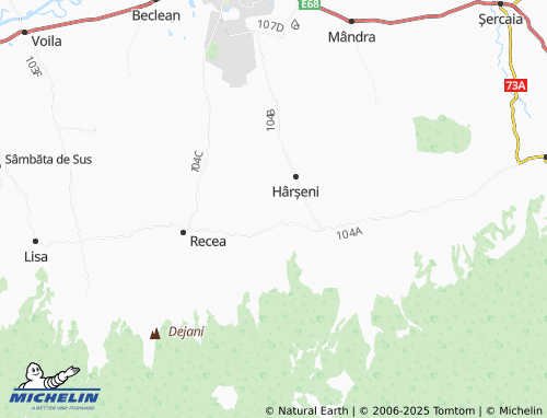 MICHELIN Copăcel map - ViaMichelin