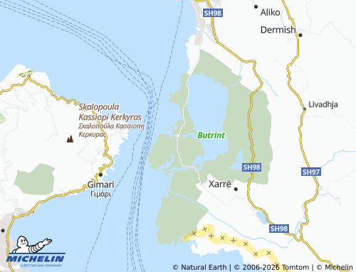 MICHELIN Ksamil map - ViaMichelin