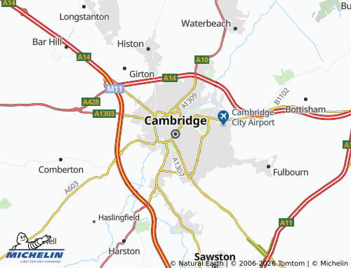 Carte MICHELIN Cambridge - ViaMichelin