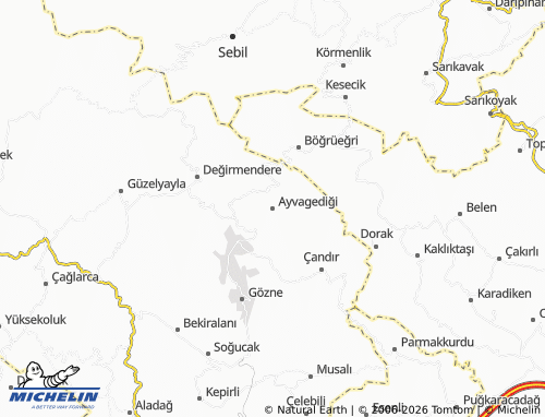 Mappa MICHELIN Ayvagediği - ViaMichelin