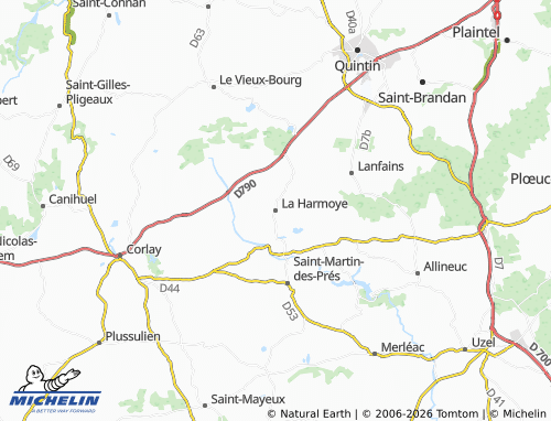 MICHELIN La Harmoye map - ViaMichelin
