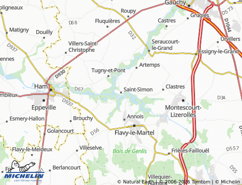 Mappa MICHELIN Saint-Simon - ViaMichelin