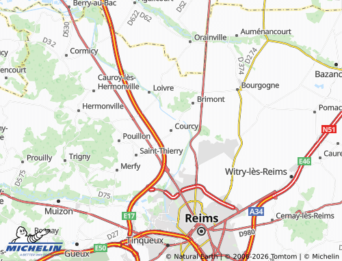 Mapa MICHELIN Courcy - ViaMichelin