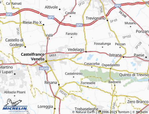 MICHELIN Case di Via Sile map - ViaMichelin
