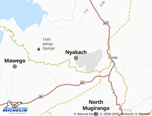 Mappa MICHELIN Nyakach - ViaMichelin