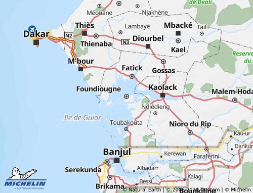 MICHELIN-Landkarte Foundiougne - ViaMichelin