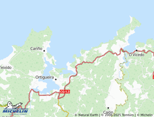 MICHELIN Espasante (San Xoán) map - ViaMichelin
