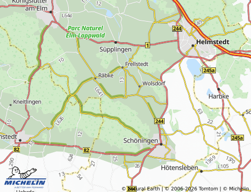 MICHELIN Warberg map - ViaMichelin