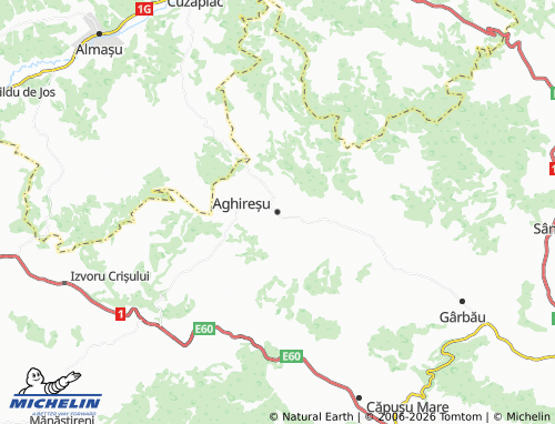 Mappa MICHELIN Aghireșu - ViaMichelin