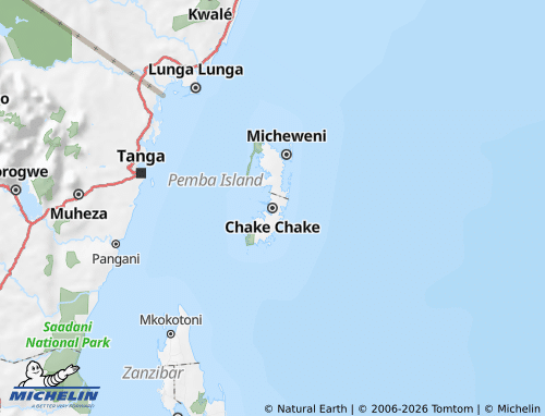 Kaart MICHELIN Pemba South - ViaMichelin