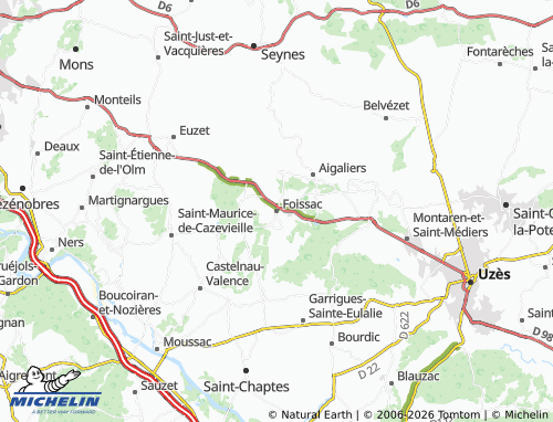 MICHELIN Foissac map - ViaMichelin