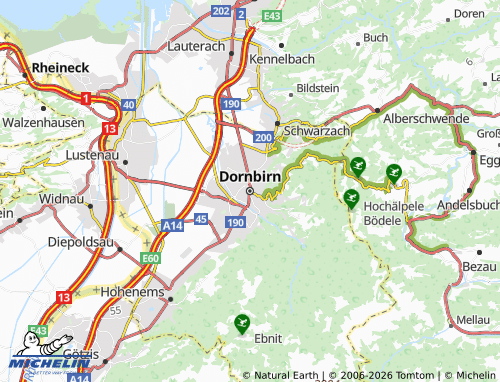 MICHELIN-Landkarte Dornbirn - ViaMichelin