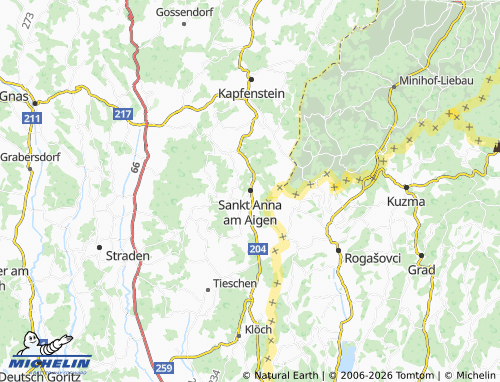 MICHELIN Sankt Anna am Aigen map - ViaMichelin