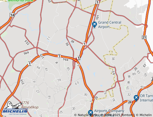 MICHELIN Jukskei View Extension 7 map - ViaMichelin