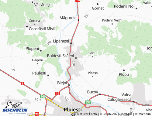 Mappa MICHELIN Boldești-Scăeni - ViaMichelin