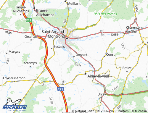 MICHELIN Drevant map - ViaMichelin