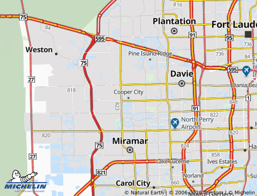 Carte MICHELIN Cooper City - ViaMichelin