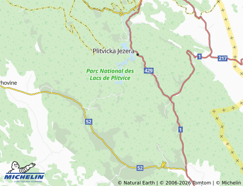 Mapa MICHELIN Plitvički Ljeskovac - ViaMichelin