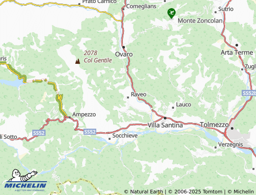 MICHELIN Raveo map - ViaMichelin