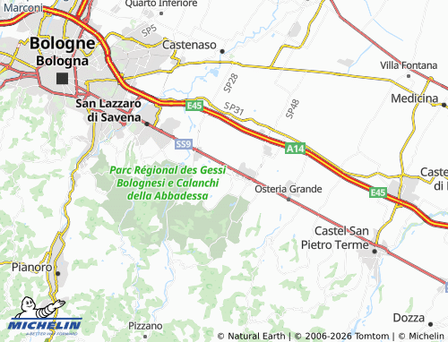 Carte MICHELIN Ozzano dell'Emilia - ViaMichelin