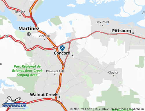 Mappa MICHELIN Concord - ViaMichelin