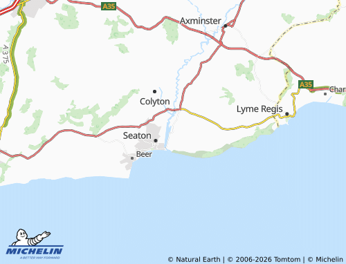 Kaart MICHELIN Axmouth - ViaMichelin
