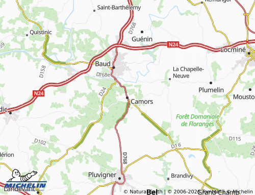 Mappa MICHELIN Camors - ViaMichelin