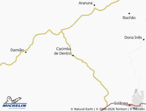 Mapa MICHELIN Cacimba de Dentro - ViaMichelin