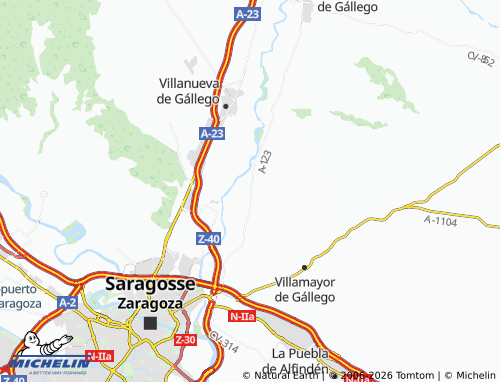 Mappa MICHELIN Cartuja de Aula-Dei - ViaMichelin