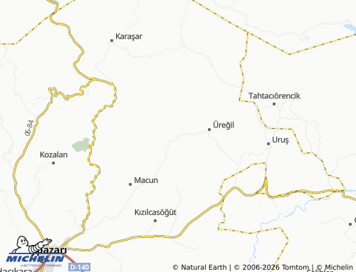 MICHELIN Kabaca map - ViaMichelin