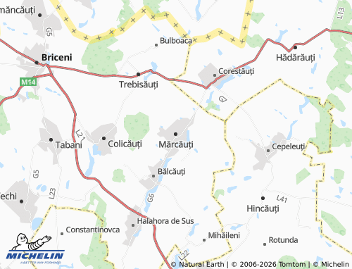 MICHELIN-Landkarte Mărcăuți - ViaMichelin