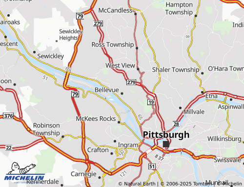 MICHELIN Bellevue map - ViaMichelin