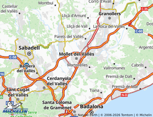 Carte MICHELIN Mollet del Vallès - ViaMichelin