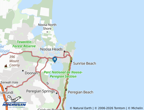 MICHELIN Sunshine Beach map - ViaMichelin