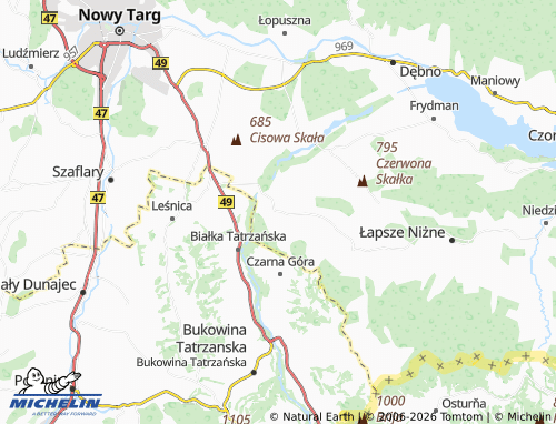 MICHELIN Trybsz map - ViaMichelin