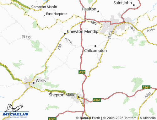 Carte MICHELIN Binegar - ViaMichelin