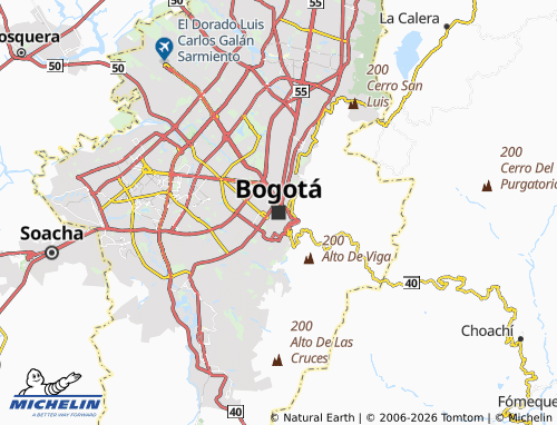 Carte MICHELIN Bogotá - ViaMichelin