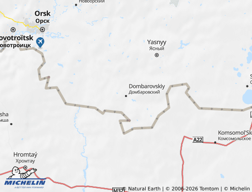 MICHELIN-Landkarte Dombarowski Rajon - ViaMichelin