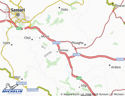 MICHELIN Codrongianos map - ViaMichelin