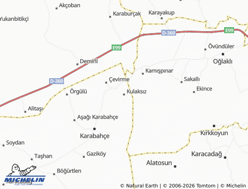 MICHELIN Kulaksız map - ViaMichelin