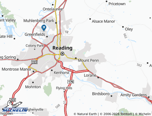 Mappa MICHELIN Mount Penn - ViaMichelin