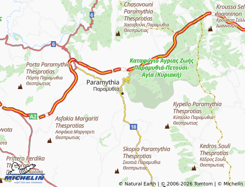 Carte MICHELIN Paramythia - ViaMichelin