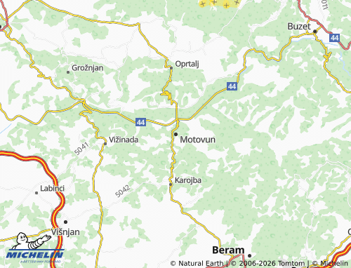 MICHELIN-Landkarte Motovun - ViaMichelin
