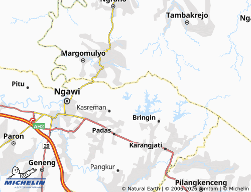 MICHELIN Gunungsari map - ViaMichelin